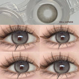 Popxstar  2Pcs Colored Contact Lenses Myopia Degree -0.00 to -8.00 Flower Talk Brown Eyes Beauty Pupil Gray Makeup Soft Lenses