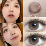 Popxstar  -Pink Lenses Color Contact Lenses for Myopia Beauty Eye Color Lenses Fashion Natural Pupils Grey Brown Blue Lens 1 Pair