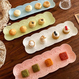 Nordic Relief Breakfast Plate Cake Rectangular Dim Sum Plate Creative Flat Plate