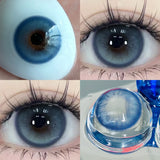 Popxstar  -2pcs Brown Colored Contact Lenses for Eyes Purple Beauty Halloween Makeup Lens Big Eye Lens Natural Look Gray Blue Lens