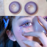 Popxstar 2Pieces Color Contact Lenses Bling Pupil Beauty Cosplay Color Circle Lens Yearly Galaxy Colour Contacts with Box