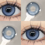 Popxstar 1 Pair Big Eye Korean Lenses Colored Contact Lenses with Degree Myopia Lenses Green Lenses Black Lenses Prescription