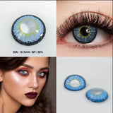 Popxstar 14.5mm Lens With Dioptric Myopia Colored Contact Lenses For Big Eyes Green Blue Red Purple Brown Pupil Degree Color Lens