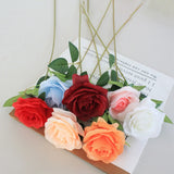 Popxstar 10PCS Artificial Silk Flowers Roses Bouquet Long Stem Fake Roses Bouquet for Valentine's Day Mother Day Wedding Home Decoration