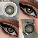 Popxstar  2pcs Colored Contact Lenses for Eyes Blue Pupils Lens Natural Brown Softlens Beautiful Cosmetic Gray Green Eye Contacts