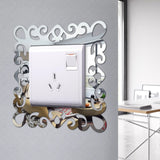 Popxstar Acrylic Flower Switch Sticker Single Light Surround Socket Finger Plate Panel Cover Home Hot Office Home Decoration Wall Sticker