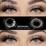 Natural Gray Contacts Colored Contact Lenses Soft Beautiful Pupil Blue Eye Contacts Yearly Colorful Lenses 2pcs/Pair