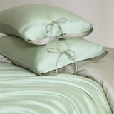 100% Bamboo Duvet Cover Set, Embroidered Rose Bedding Set, Silky Smooth Bed Sheet Set Pillowcase, for Double King Queen Size
