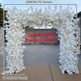 Popxstar White Cherry Blossom Rose Flower Row Runner Wedding Background Arch Deco Floral Arrangement Hanging Flower Row Centerpieces Ball