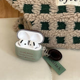 Popxstar  Korean Cute Matcha Green Good Lucky Girl Soft Headphone Protection Cover For AirPods 1 2 3 4 Pro 2 3nd Generation Earphone Case