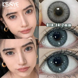 Popxstar  2Pcs Colored Contact Lenses Myopia Degree -0.00 to -8.00 Nature Blue Eyes Gray Makeup Soft Lens Green Eye Beauty Pupil