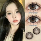Popxstar  1 Pair High Quality Color Contact Lenses with Diopter Myopia Eyes graduated color Beauty Pupil Makeup Yearly