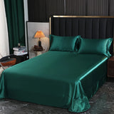 Popxstar Luxury Natural Mulberry Silk Bed Sheet Set or Only A Bedsheet High-end Stain Queen Ruffles Bed Sheet and Pillowcase Bed Linens