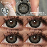 Popxstar  1pair Bloom Black Contact Lenses for Eyes Natural Cosmetic Brown Gray Pupil Eye Lens Color Lens Fashion Beauty Yearly