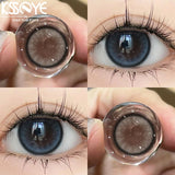 Popxstar  1 Pair Hot Sales Colored Contact Lenses with Diopter Myopia Eyes Natural Soft Contacts Lens Beauty Puppiletes  Yearly
