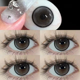 Popxstar  2pcs Color Contact Lenses Black Large Diameter 14.5mm Myopia Diopter -0.00to-8.00 Beauty Pupil High Quality Natural Lens