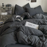 Popxstar Thick Pure Brushed Bed Sheets, Duvet Cover Set, Four Piece Bedding Set Bed Sheet, Fully Enclosed for Home Gift