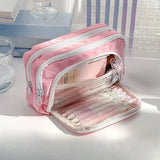 Popxstar Girl Large Capacity Aesthetic Pencil Back-to-school Cases Cute Stationery Holder Bag Zipper Pencil Pouch Student School Supplies