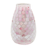 Popxstar  Pastel Mosaic Glass Vase for Hydroponic Pothos & Small Flowers - Modern Home/Office Desk Decor with Minimalist Artistry