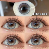 Popxstar  Colored Contact 2Pcs New  Lenses with Myopia Degree Grade 0.00- 8.00 Blue Green Beauty Pupilentes Soft Lens KSSEYE