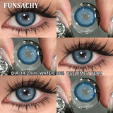 Popxstar  2pcs Black Series Color Contact Lenses Natural Gray Eye Lens Beautiful Pupils Yearly Fashion Brown Softlens Cosmetics