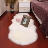 Popxstar New Carpet Plush Soft Sheepskin Bedroom Carpet Imitation Wool Pad Long Hair Bedside Mat Sofa Cushion Rugs Living Room Fur Carpet