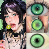 New 1 Pair Colored Contact Lenses with Degree Myopia Lenses Halloween Lenses Fashion Purple High Quality Beauty Pupil