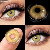 Popxstar  1 Pair Gray Color Contact Lenses for Eyes Natural Brown Blue Lenses Green Eye Contacts Beauty Cosmetic Pupils Yearly