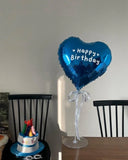 Popxstar 18inch Black Heart Balloon Stand Happy Birthday Sticker Children Anniversary Baby Shower Wedding Date
