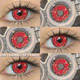 Popxstar  Halloween cosplay color contact lenses for eyes black/red/white Anime Accessories colorful fashion lenses