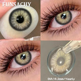 1 Pair Brown Color Contact Lenses for Eyes Big Eyes Natural Lenses Beautiful Pupils Cosmetics Gray Lens Color Women