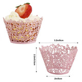 Popxstar 50 Pcs Laser Cut Hollow Cupcake Wrappers Baby Shower Muffin Cupcake Baking Cups Wedding Birthday Party Cake Decoration