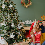 Popxstar Acrylic Christmas Tree Hanging Ornaments Elk Angel Doll Bell Pendant Merry Christmas Decoration for Home Xmas New Year 2024
