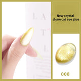 Popxstar Laser Rainbow Cat Eye Gel Magnetic Nails Polish Reflective Sparkling Glitter Gel Can Be Use on Any Color Nail Accesorios