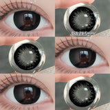Popxstar  2PCS Big Grey Contact Lenses for Eyes Myopia Colored Contact Lens Natural Brown Pupils Gradient Contact Lens Black Lens