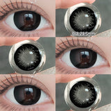 Popxstar 2PCS Big Grey Contact Lenses for Eyes Myopia Colored Contact Lens Natural Brown Pupils Gradient Contact Lens Black Lens