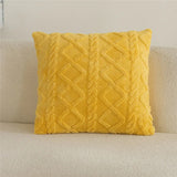 Popxstar  Solid color Shu cotton lint sofa throw pillow Modern simple living room sofa pillow Model room decorative bedside cushion