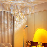 Popxstar Sunset Light Projection Light Double-Sided LED Floor Light DIY Halo Sunset Light Used in Bars Living Rooms bedrooms Restaurants