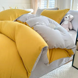 Solid Color Brushed Four Piece Set Home Textile Bedding Three Piece Set Autumn Short Plush Bed Sheets, Duvet Covers, Pillowcases