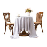 French Style Gray White Lace Tablecloth Polyester with Ruffle Hem Decorative Table Cover for Dining Room Coffee Table Party