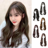 Popxstar Curly Women's Wig And Liu Hai Daily Performance Weaving Wig Heat Resistant Fiber Wig Long Loose Curled Air Liu Hai Wig