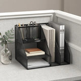 Desk Organizer Office Desktop File Rack Metal Bookstand Multi-function Storage Rack Office Supplies Folder Storage Box