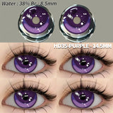 Popxstar  Colored Contact Lenses 2pcs Purple Contact Lenses Anime Cosplay Contact Eye Lenses Halloween Beauty Makeup Color Lens