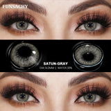 Popxstar  1 pair Colored Lens Natural Korean Contact Lenses Grey Eyes Pupils Cosmetics Fashion Soft Contacts Lens Makeup Lenses