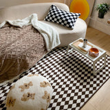 Popxstar  Japanese Style Carpets for Living Room Minimalist Bedroom Decor Plaid Carpet Checkerboard Lounge Rug Large Area Plush Floor Mat