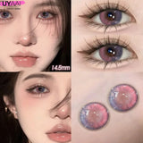 Popxstar Halloween Cosplay Color Contact Lenses Cosplay Lens Anime Red Lenses Girl Tears Graduated Colored Lenses Makeup Eye Len