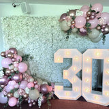 Popxstar Artificial Silk Flowers Wall Panels 3D Rose Flower Art Wall Backdrop DIY Wedding Party Bridal Shower Background Home Decoration