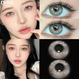 2PCS Color Contact Lenses With diopters Korean Lens Health & beauty Pupil Large Diameter Milk Treasure Bead Free Delivery