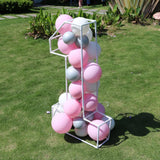 Popxstar Mosaic Balloon Frame 1 Marquee Light Up Number PVC Pre-Cut Kit Geometric Balloon Filling Stand Decoration for Baby Shower Party
