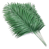 12Pcs Artificial Palm Leaves Plants Faux Palm Fronds Tropical Large Palm Leaves Greenery Plant For Leaves Hawaiian Party